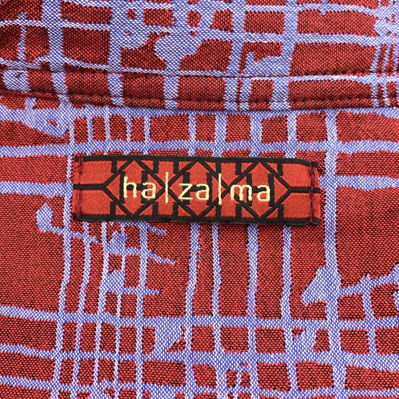 ha | za | ma / ハザマ | 総柄 ロゴボタン シャツ ワンピース | M | レディース