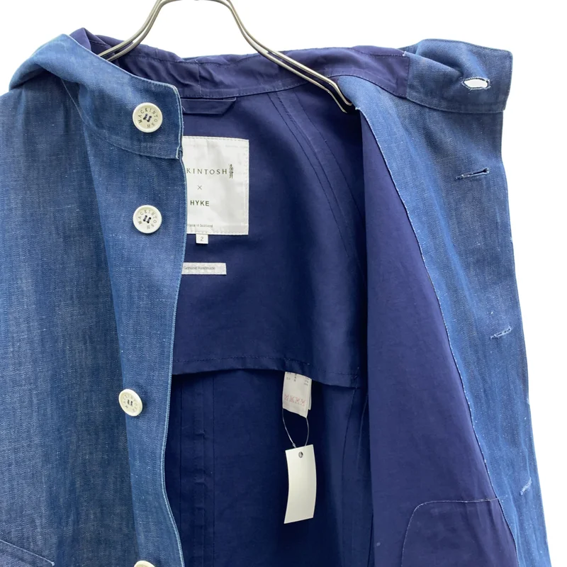 HYKE / ハイク | × MACKINTOSH ゴム引き フーデッド ロングコート | 2 | レディース