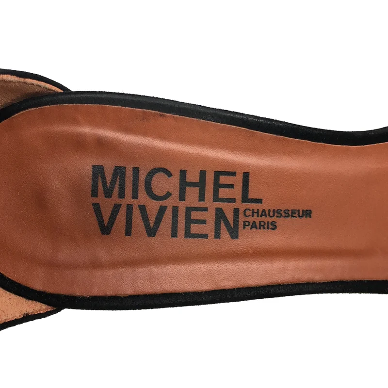 MICHEL VIVIEN / ミッシェルヴィヴィアン | Deuxieme Classe / スエード レザー ストラップ ヒール サンダル | 37 | レディース