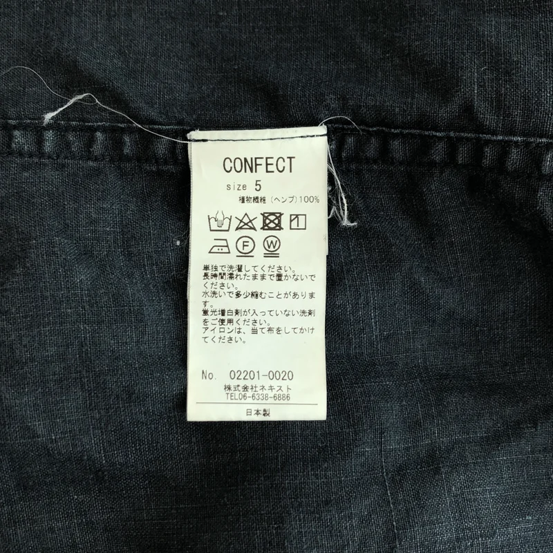 nest robe CONFECT / ネストローブコンフェクト | ブラックヘンプ バンドカラーシャツ | 5 | メンズ