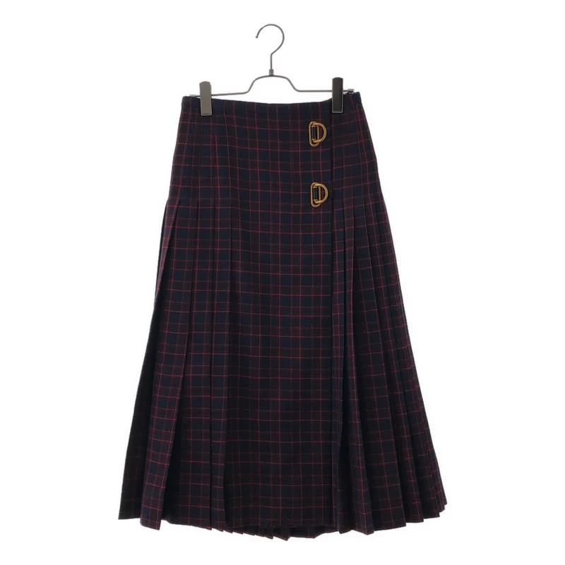 Burberry / バーバリー | ウール アルーチェック プリーツスカート | 6 | レディース