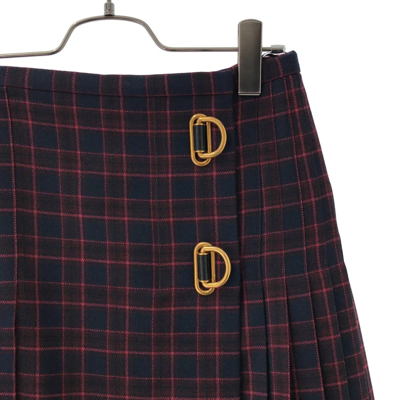 Burberry / バーバリー | ウール アルーチェック プリーツスカート | 6 | レディース