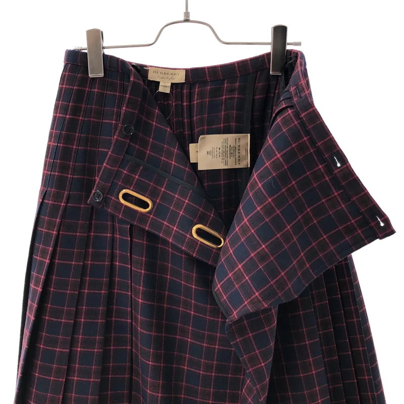 Burberry / バーバリー | ウール アルーチェック プリーツスカート | 6 | レディース