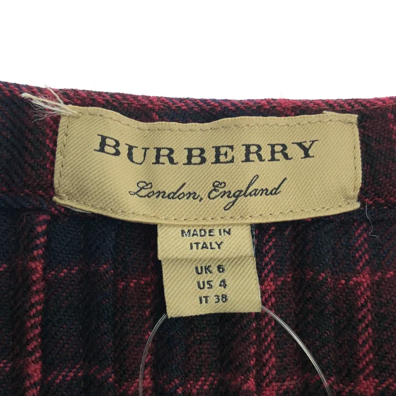 Burberry / バーバリー | ウール アルーチェック プリーツスカート | 6 | レディース