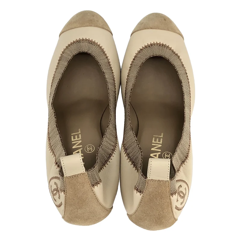 CHANEL / シャネル | ココマーク刺しゅう レザー パンプス | 37C | レディース