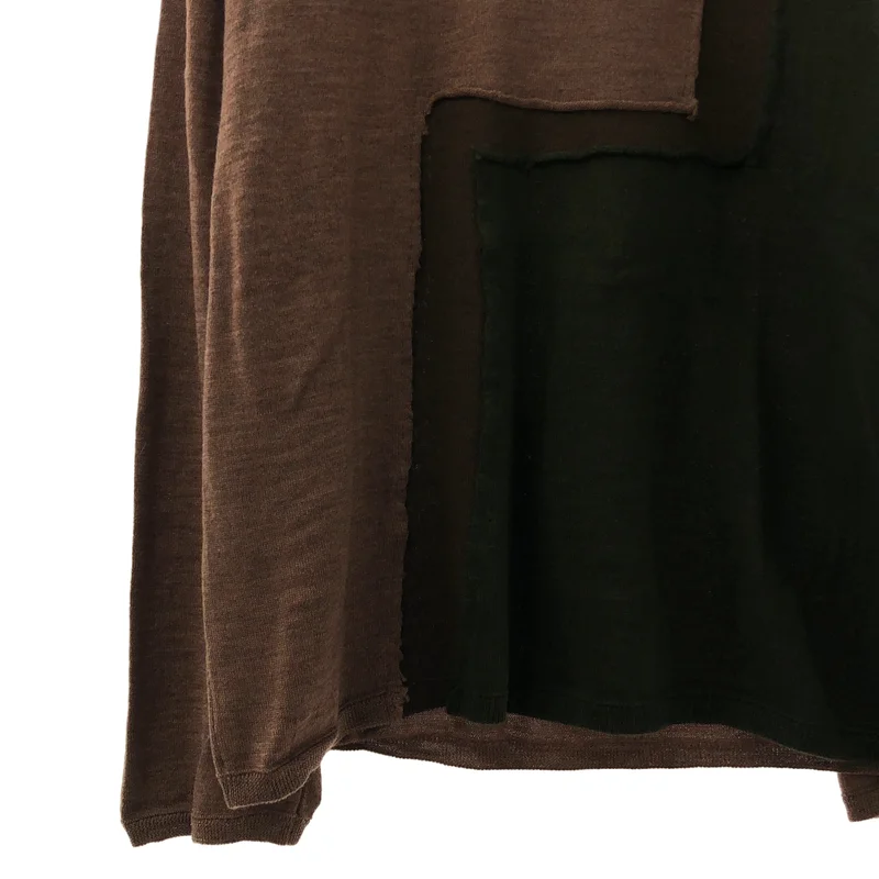 COMME des GARCONS HOMME DEUX / コムデギャルソンオムドゥ | 2021AW | ウール混 切り替え クルーネックニット | M | メンズ
