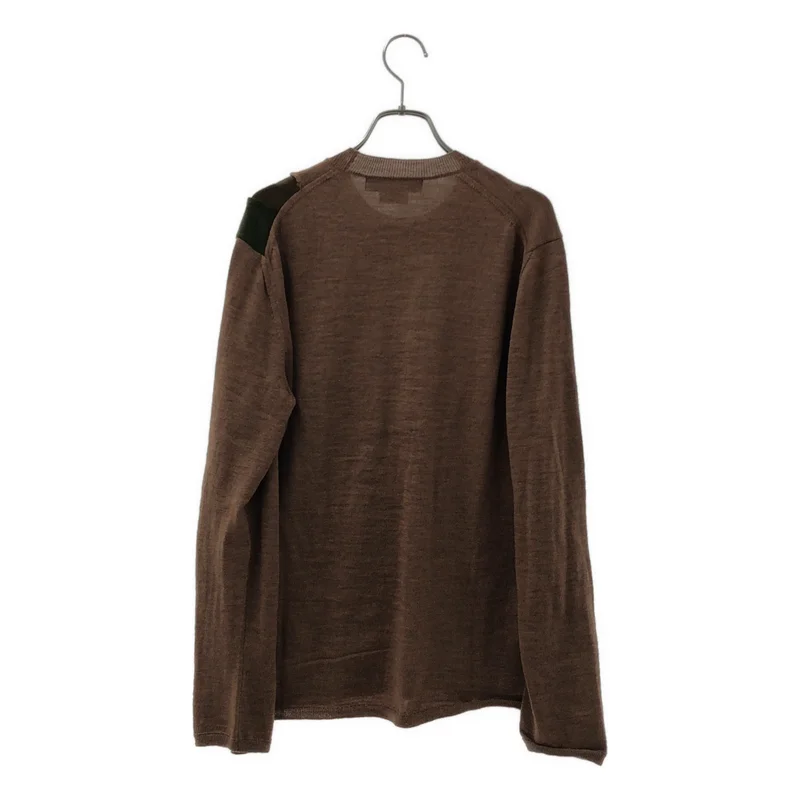 COMME des GARCONS HOMME DEUX / コムデギャルソンオムドゥ | 2021AW | ウール混 切り替え クルーネックニット | M | メンズ