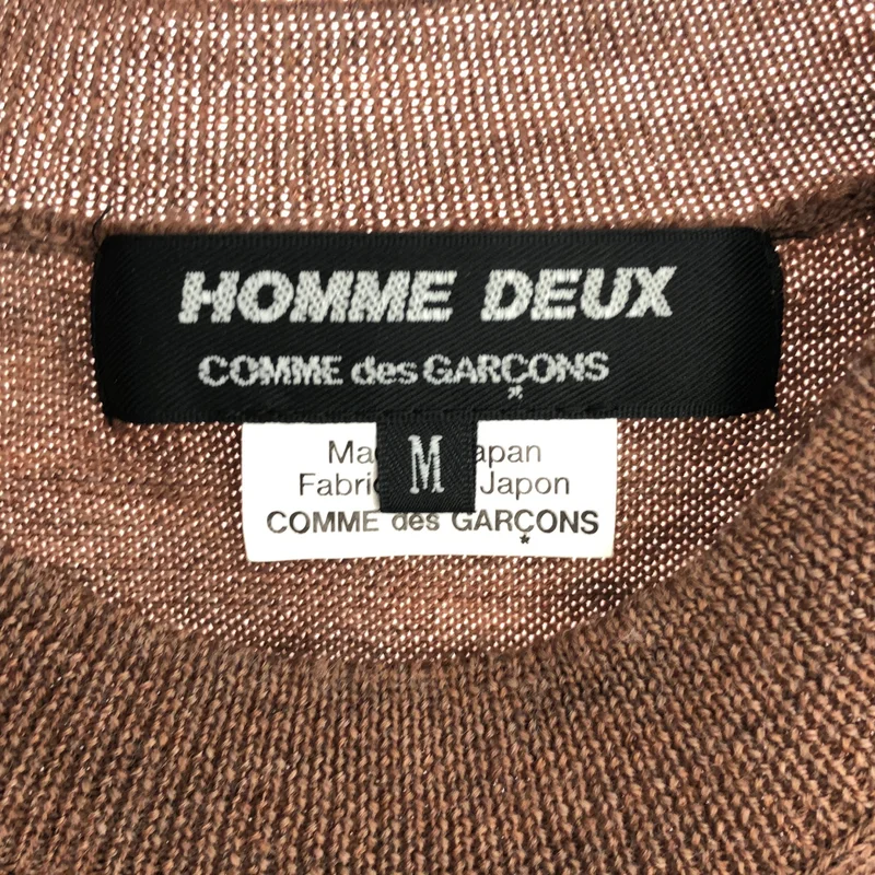 COMME des GARCONS HOMME DEUX / コムデギャルソンオムドゥ | 2021AW | ウール混 切り替え クルーネックニット | M | メンズ