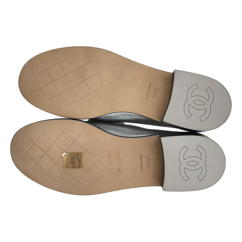 CHANEL / シャネル | ココマーク カメリア ローファ G45663 | 37 1/2C | レディース