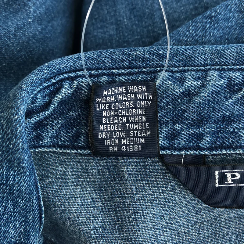 POLO BY RALPH LAUREN / ポロバイラルフローレン | ヴィンテージ / USA製 デニム ジップアップジャケット | XL | メンズ