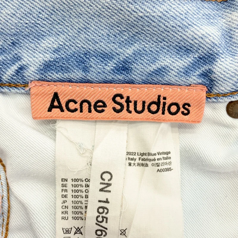 Acne Studios / アクネストゥディオズ | 2022 vintage blue リラックスフィット デニムパンツ | 26 | レディース