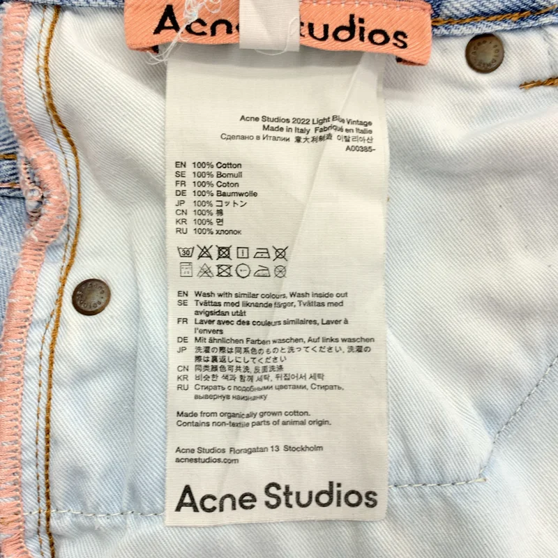 Acne Studios / アクネストゥディオズ | 2022 vintage blue リラックスフィット デニムパンツ | 26 | レディース