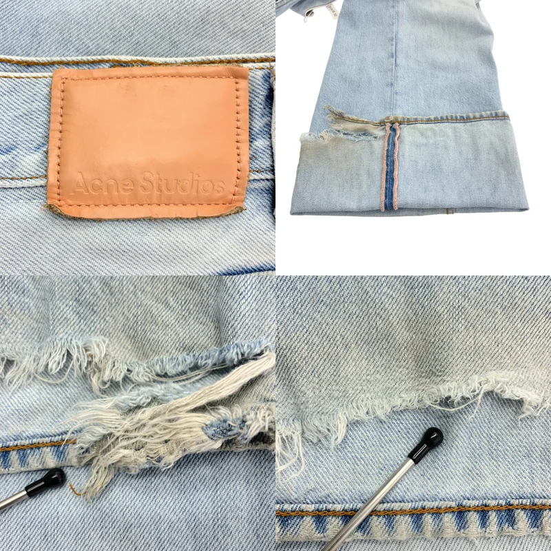 Acne Studios / アクネストゥディオズ | 2022 vintage blue リラックスフィット デニムパンツ | 26 | レディース