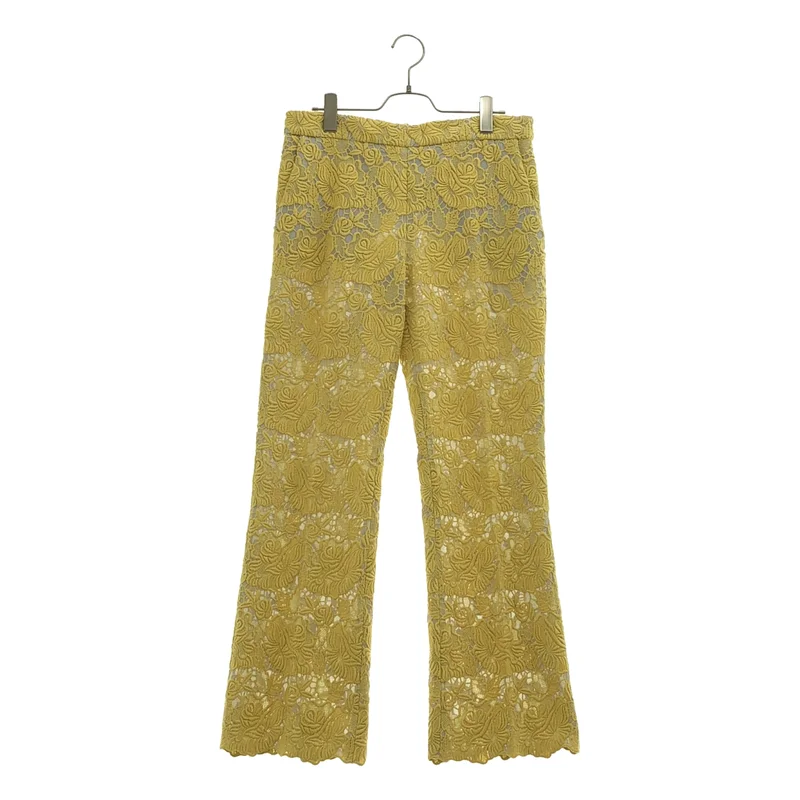 STELLA McCARTNEY / ステラマッカートニー | コットン シルク ジャガードフラワー テーパードスラックス | 42 | レディース