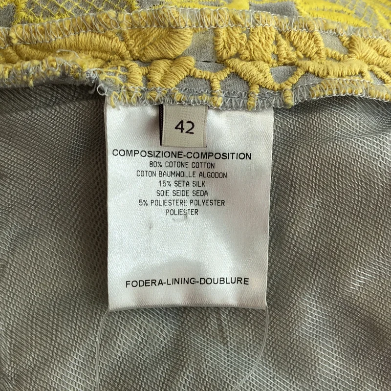 STELLA McCARTNEY / ステラマッカートニー | コットン シルク ジャガードフラワー テーパードスラックス | 42 | レディース