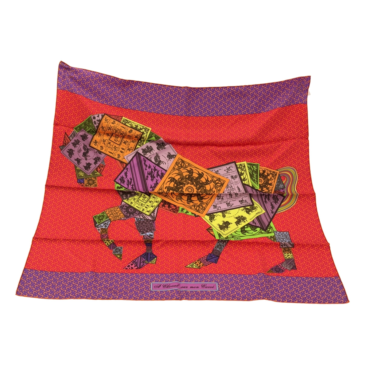 【美品】  HERMES / エルメス | カレ90 CHEVAL SUR MON CARRE カレの馬に乗って スカーフ ストール | マルチカラー 美品】 HERMES / エルメス | カレ90 CHEVAL SUR MON CARRE カレの馬に