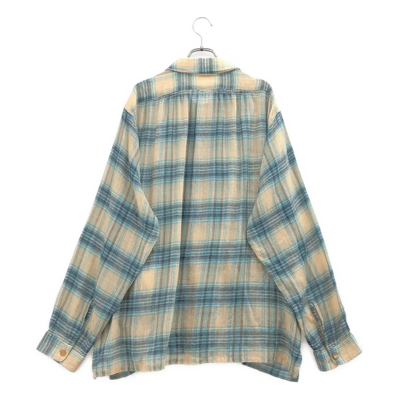 NICENESS / ナイスネス | 2025AW | THOM ウール マルチカラー オンブレチェック オープンカラージャケットシャツ | XL | メンズ