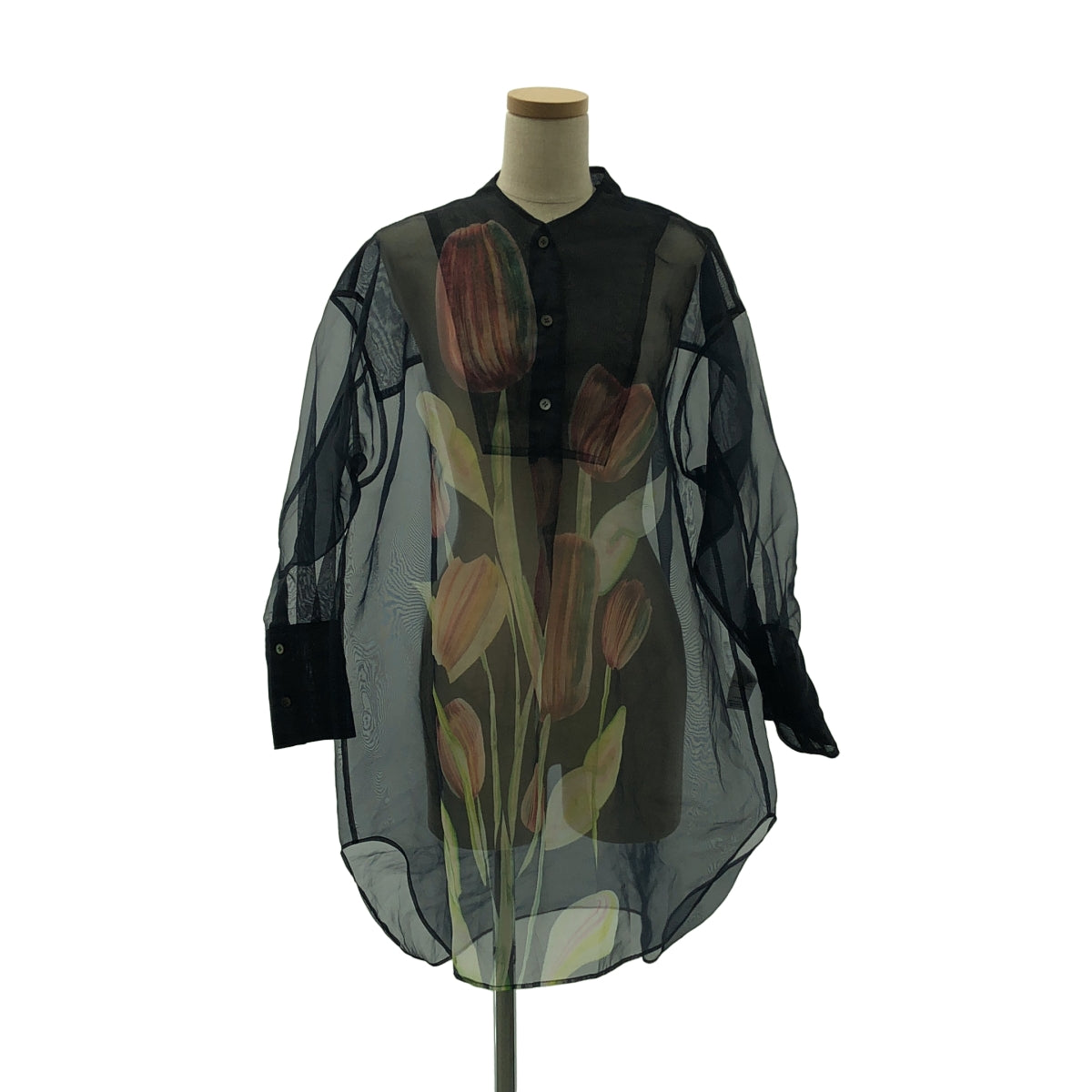 TELMA / テルマ | Printed Sheer Pullover / 総柄 オーバーシルエット