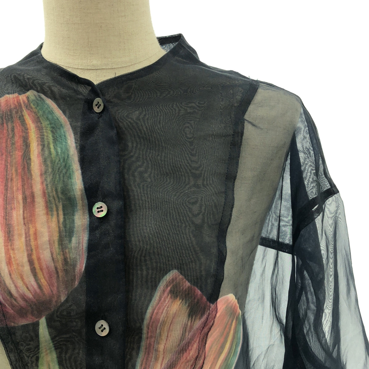TELMA / テルマ | Printed Sheer Pullover / 総柄 オーバーシルエット