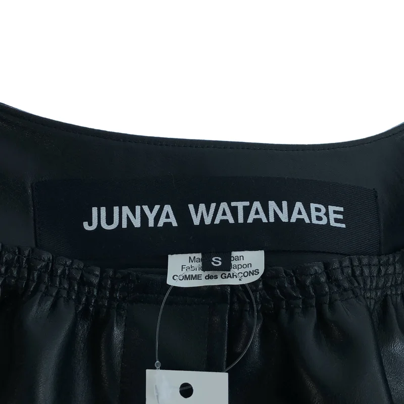 JUNYA WATANABE / ジュンヤワタナベ | 2022AW | フェイクレザー 再構築 ライダースジャケット JJ-J037 | S | レディース