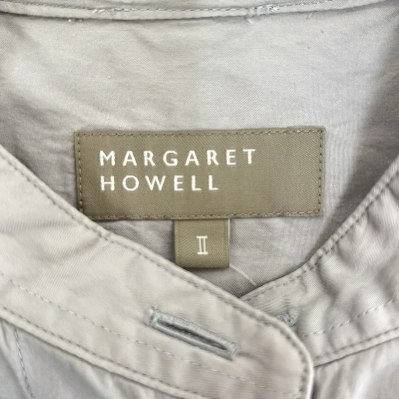 MARGARET HOWELL / マーガレットハウエル | コットン シルク ギャザー ワンピース | 2 | レディース