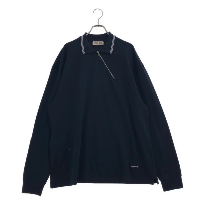 miu miu / ミュウミュウ | Cotton pique zippered polo shirt ジップポロシャツ MJLA20 | S | レディース