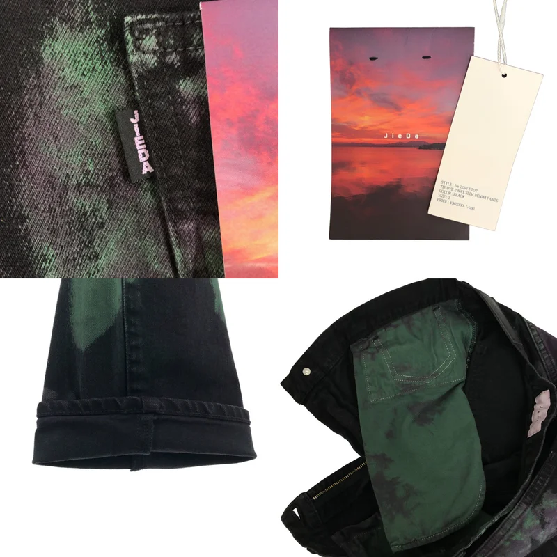 JieDa / ジエダ | 2020AW | TIE-DYE 2WAY SLIM DENIM PANTS / タイダイ染め スリムデニムパンツ | 2 | メンズ