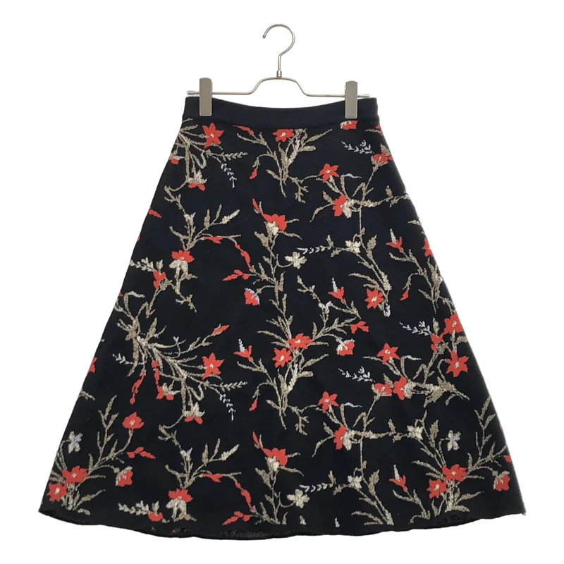 BALENCIAGA / バレンシアガ | フラワー ジャガード ニットスカート | 36 | レディース