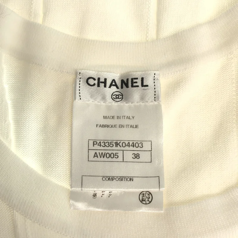 CHANEL / シャネル | ココマーク ビジュー装飾 タンクトップ カットソー | 38 | レディース