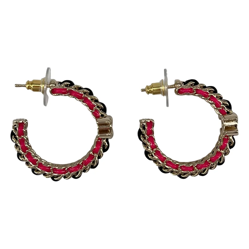 CHANEL / シャネル | ココマーク チェーンモチーフ ピアス |