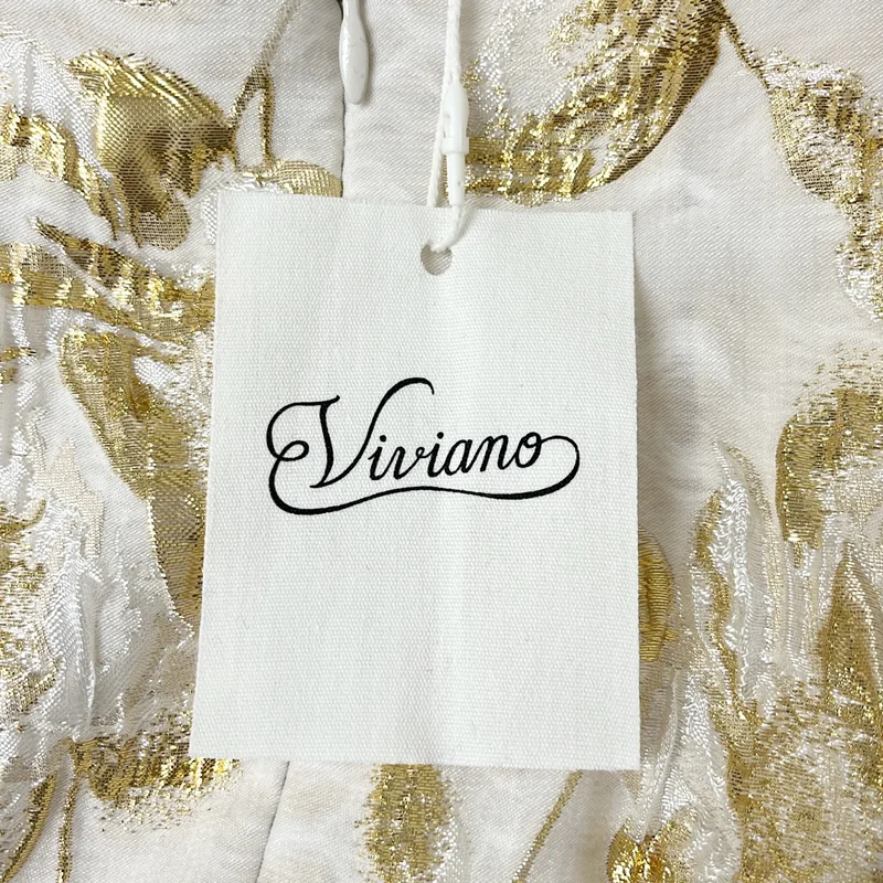 VIVIANO / ヴィヴィアーノ | 2025SS | ジャガード サイドポケット ギャザー ボリューム ドレス ワンピース / 総裏地 | S | レディース