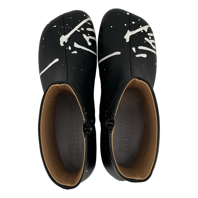 MM6 Maison Margiela / エムエムシックスメゾンマルジェラ | 2024SS | ペイント加工 アナトミック レザー アンクルブーツ | 38 | レディース