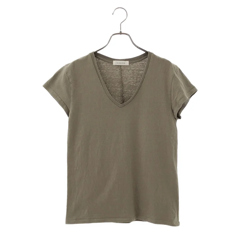 CALUX / キャラクス | 2026SS | Deuxieme Classe取扱い  Vネック Tシャツ | F | レディース