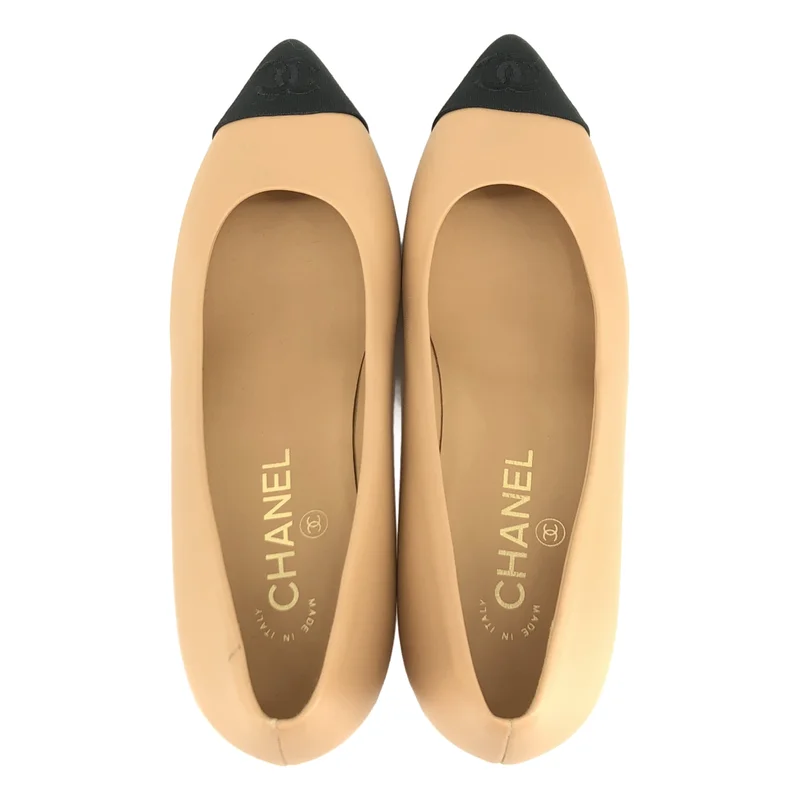 CHANEL / シャネル | ココマーク バイカラー パンプス | 37 1/2C | レディース