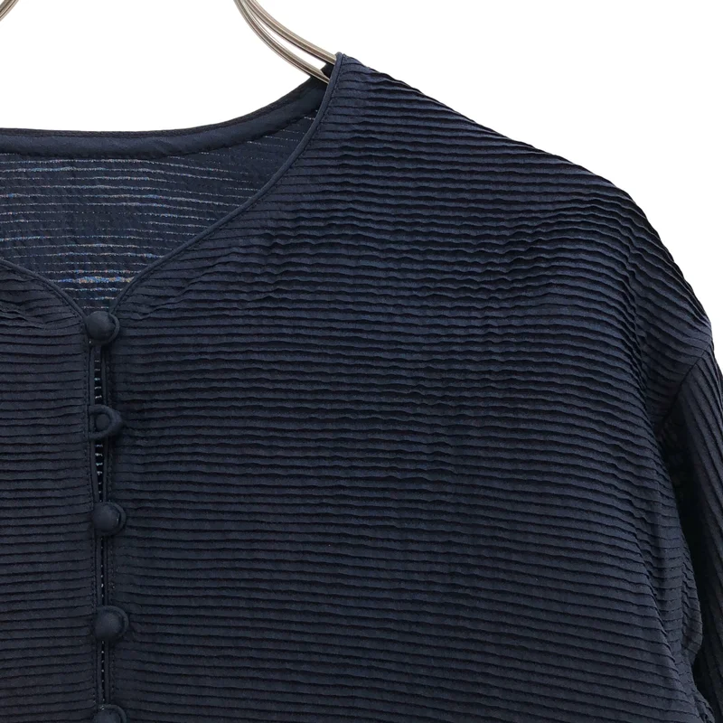HaaT ISSEY MIYAKE / ハートイッセイミヤケ | 2009SS | シルク プリーツ クルーネックカーディガン | 3 | レディース