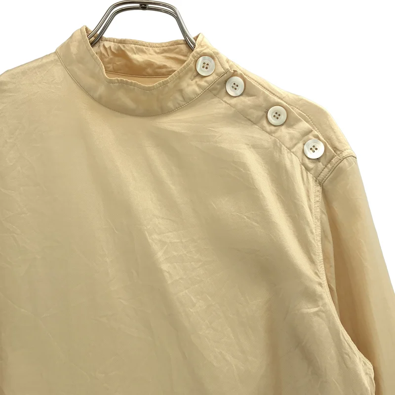 DRIES VAN NOTEN / ドリスヴァンノッテン | コットン混 ハイネックブラウス シャツ | 36 | レディース