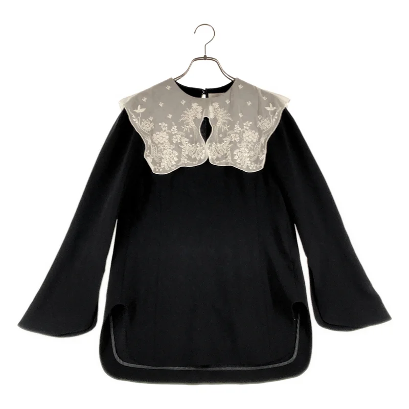 Mame Kurogouchi / マメクロゴウチ | 2025AW | Triacetate Georgette Embroidery Collar Top / ジョーゼット エンブロイダリーカラー ブラウス | 2 | レディース