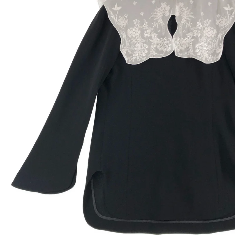 Mame Kurogouchi / マメクロゴウチ | 2025AW | Triacetate Georgette Embroidery Collar Top / ジョーゼット エンブロイダリーカラー ブラウス | 2 | レディース
