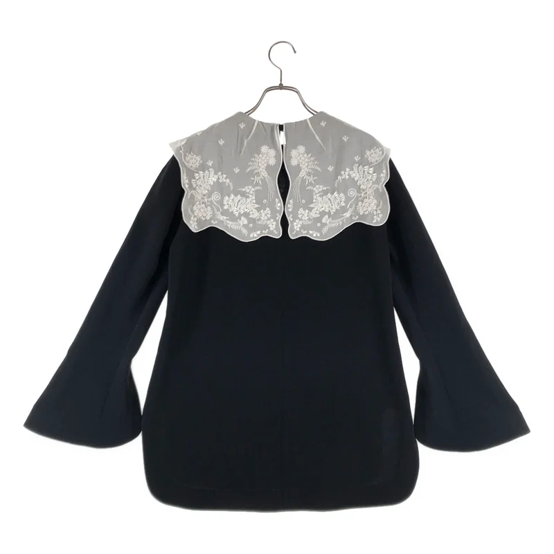 Mame Kurogouchi / マメクロゴウチ | 2025AW | Triacetate Georgette Embroidery Collar Top / ジョーゼット エンブロイダリーカラー ブラウス | 2 | レディース