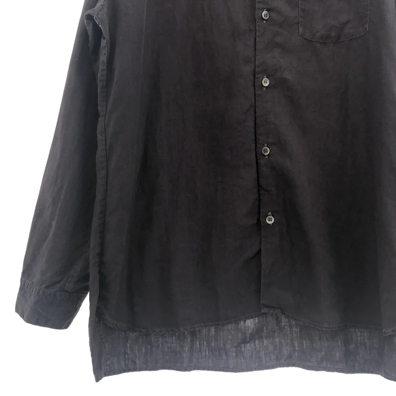 nest robe CONFECT / ネストローブコンフェクト | オーバーダイ リネン バンドカラーシャツ | 5 | メンズ
