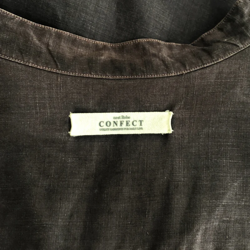 nest robe CONFECT / ネストローブコンフェクト | オーバーダイ リネン バンドカラーシャツ | 5 | メンズ