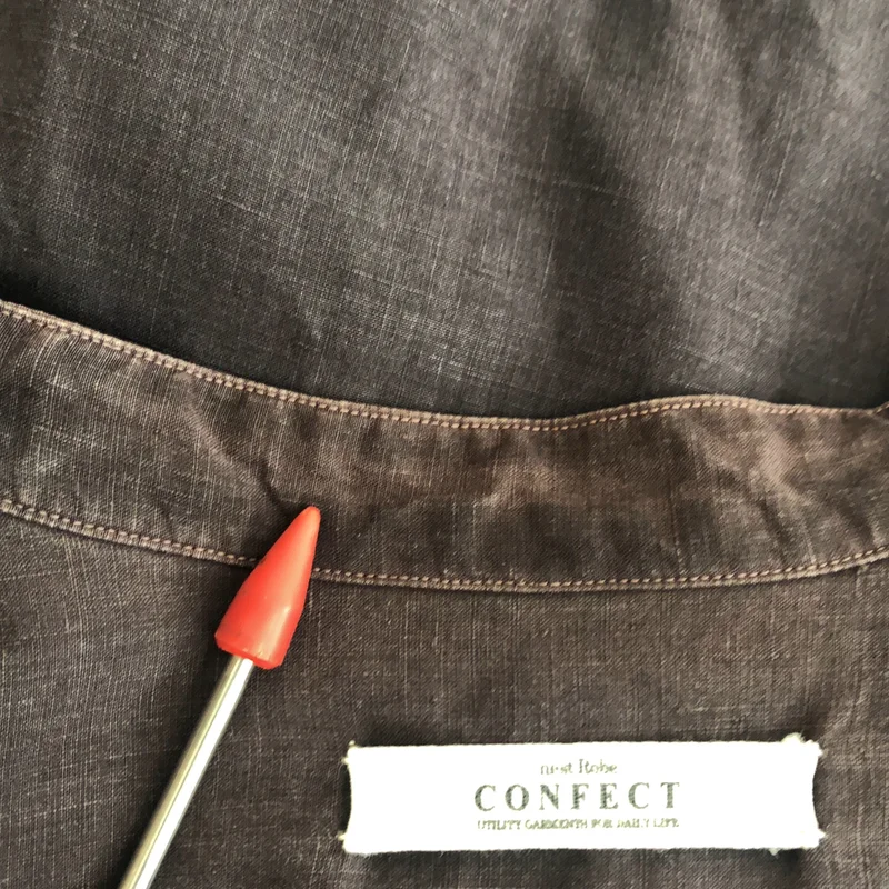 nest robe CONFECT / ネストローブコンフェクト | オーバーダイ リネン バンドカラーシャツ | 5 | メンズ