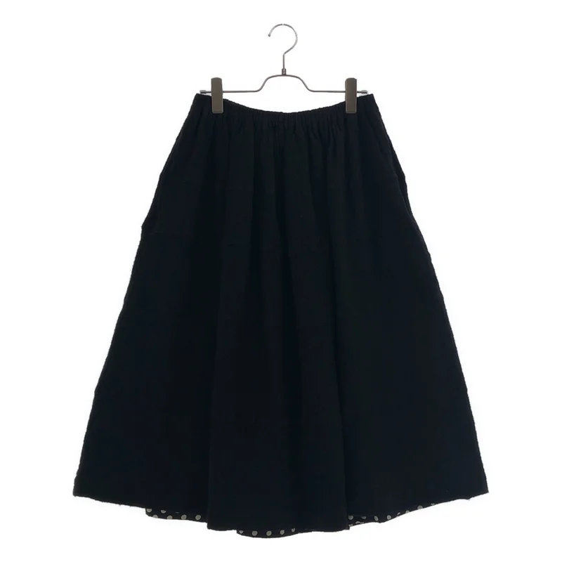 tricot COMME des GARCONS / トリココムデギャルソン | 2015AW | 縮絨加工 ドット裏地 ウール ギャザー スカート |