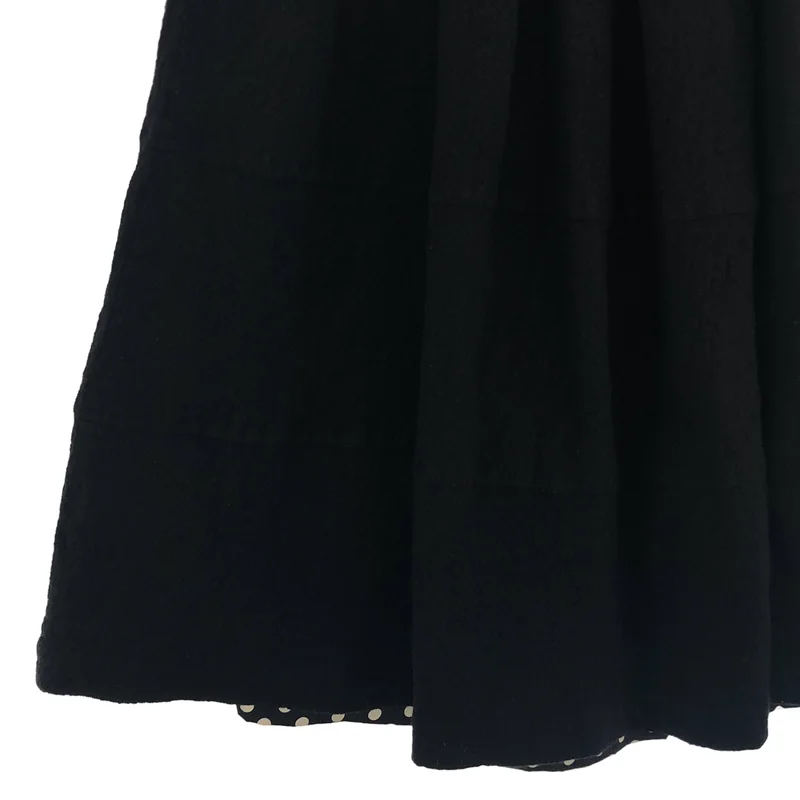 tricot COMME des GARCONS / トリココムデギャルソン | 2015AW | 縮絨加工 ドット裏地 ウール ギャザー スカート |