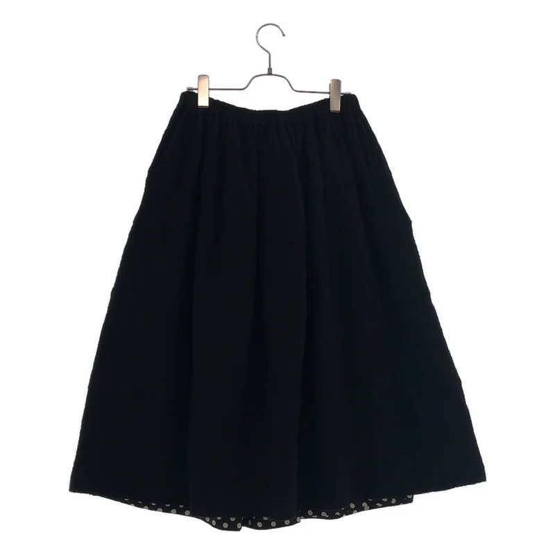 tricot COMME des GARCONS / トリココムデギャルソン | 2015AW | 縮絨加工 ドット裏地 ウール ギャザー スカート |
