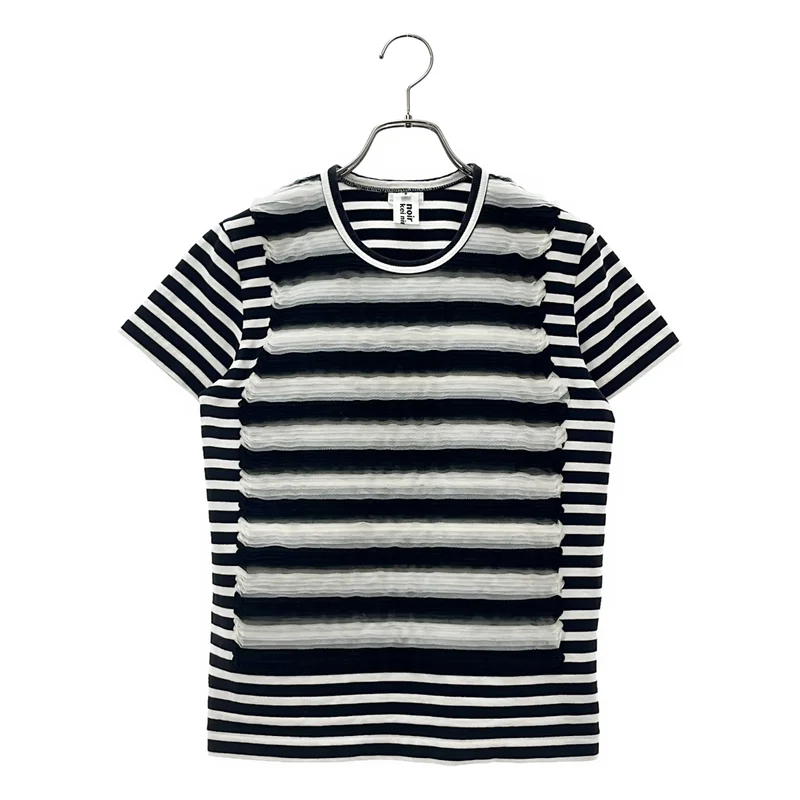 noir kei ninomiya / ノワールケイニノミヤ | 2019SS | コットン ボーダー Tシャツ_半袖 3C-T008 | S | レディース