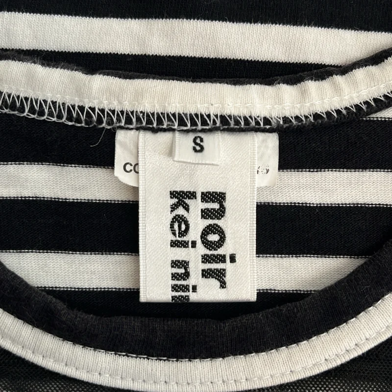 noir kei ninomiya / ノワールケイニノミヤ | 2019SS | コットン ボーダー Tシャツ_半袖 3C-T008 | S | レディース