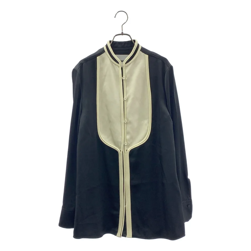 JIL SANDER / ジルサンダー | 2025SS | Contrast Satin Shirt オーバーサイズ コントラスト サテンシャツ | 32 | レディース