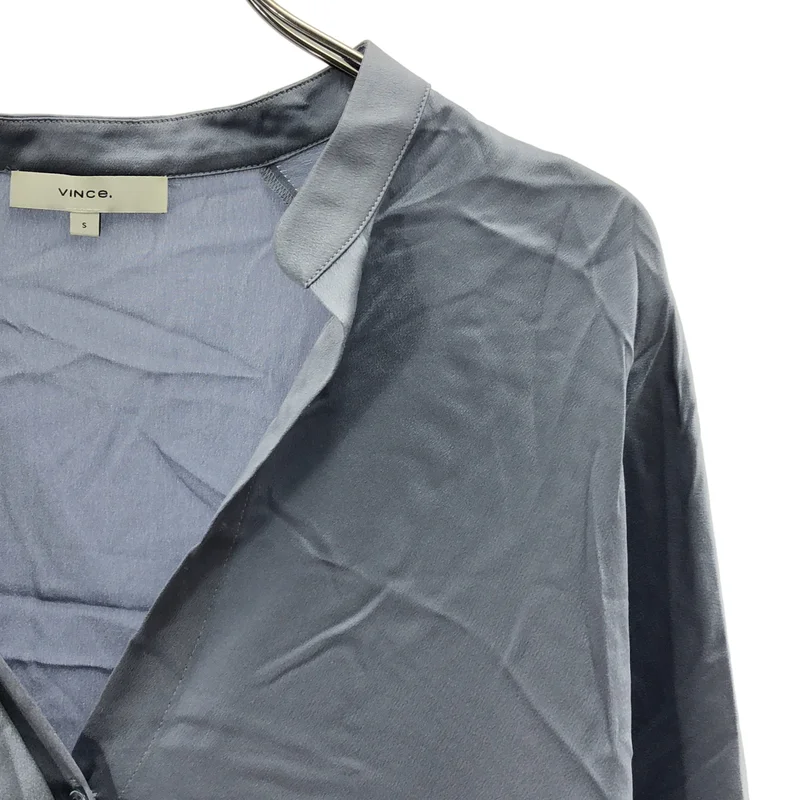 Vince / ヴィンス | silk 100％ / シルク スキッパー シャツ ブラウス | S | レディース