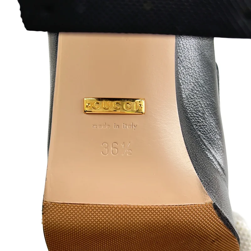 GUCCI / グッチ | ホースビット レザー プラット ローファー | 36 1/2 | レディース